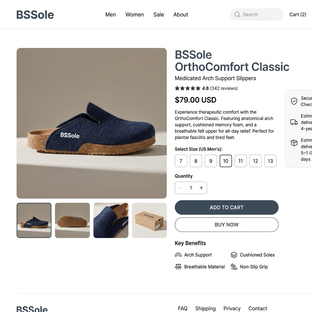BSSole Shopify Store & ERP Mockup